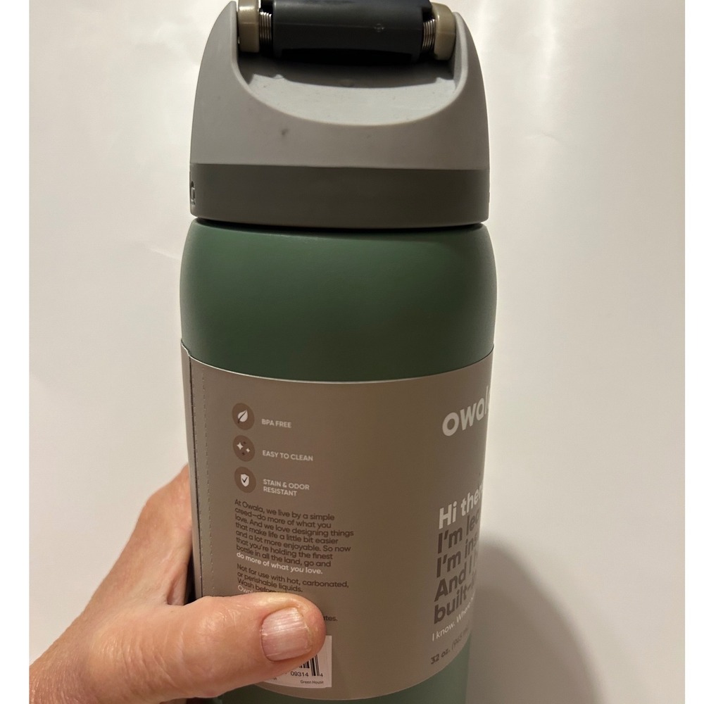 Owala FreeSip 32oz Insulated Stainless Steel Water Bottle Green Matte Green - Picture 6 of 8